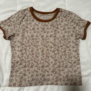 No Boundaries- Kids' Brown Mushroom print T-Shirt